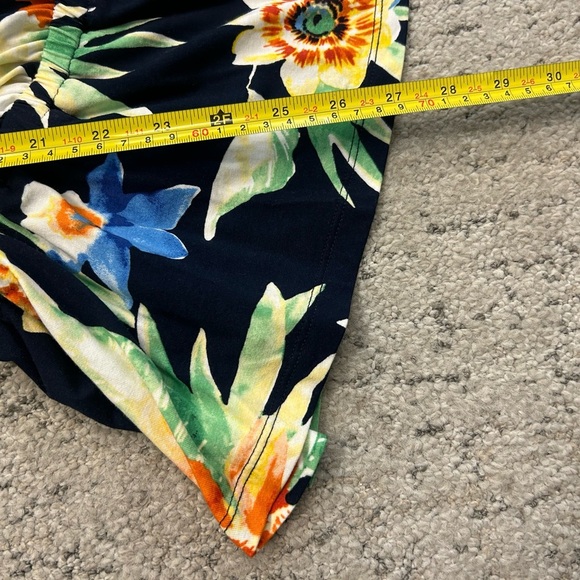 Ralph Lauren 3XL NAOT Orange and Yellow Peplum Blouse with 3/4 Sleeves belted - Picture 9 of 15